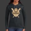 Ladies 100% Ring Spun Cotton Long Sleeve Hooded T Shirt Thumbnail