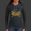 Ladies 100% Ring Spun Cotton Long Sleeve Hooded T Shirt Thumbnail