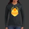Ladies 100% Ring Spun Cotton Long Sleeve Hooded T Shirt Thumbnail