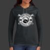 Ladies 100% Ring Spun Cotton Long Sleeve Hooded T Shirt Thumbnail