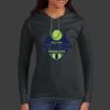 Ladies 100% Ring Spun Cotton Long Sleeve Hooded T Shirt Thumbnail