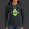 Ladies 100% Ring Spun Cotton Long Sleeve Hooded T Shirt Thumbnail