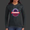 Ladies 100% Ring Spun Cotton Long Sleeve Hooded T Shirt Thumbnail