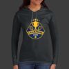 Ladies 100% Ring Spun Cotton Long Sleeve Hooded T Shirt Thumbnail