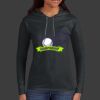 Ladies 100% Ring Spun Cotton Long Sleeve Hooded T Shirt Thumbnail
