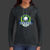 Ladies 100% Ring Spun Cotton Long Sleeve Hooded T Shirt Thumbnail