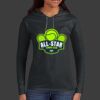 Ladies 100% Ring Spun Cotton Long Sleeve Hooded T Shirt Thumbnail