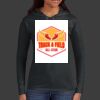 Ladies 100% Ring Spun Cotton Long Sleeve Hooded T Shirt Thumbnail