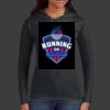 Ladies 100% Ring Spun Cotton Long Sleeve Hooded T Shirt Thumbnail