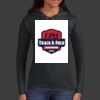 Ladies 100% Ring Spun Cotton Long Sleeve Hooded T Shirt Thumbnail
