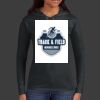 Ladies 100% Ring Spun Cotton Long Sleeve Hooded T Shirt Thumbnail
