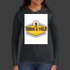 Ladies 100% Ring Spun Cotton Long Sleeve Hooded T Shirt Thumbnail