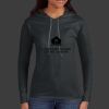 Ladies 100% Ring Spun Cotton Long Sleeve Hooded T Shirt Thumbnail