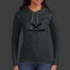 Ladies 100% Ring Spun Cotton Long Sleeve Hooded T Shirt Thumbnail