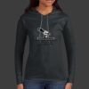 Ladies 100% Ring Spun Cotton Long Sleeve Hooded T Shirt Thumbnail