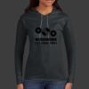 Ladies 100% Ring Spun Cotton Long Sleeve Hooded T Shirt Thumbnail