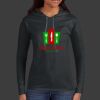 Ladies 100% Ring Spun Cotton Long Sleeve Hooded T Shirt Thumbnail