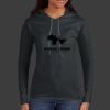 Ladies 100% Ring Spun Cotton Long Sleeve Hooded T Shirt Thumbnail