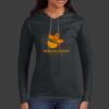 Ladies 100% Ring Spun Cotton Long Sleeve Hooded T Shirt Thumbnail