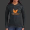 Ladies 100% Ring Spun Cotton Long Sleeve Hooded T Shirt Thumbnail