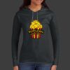 Ladies 100% Ring Spun Cotton Long Sleeve Hooded T Shirt Thumbnail