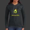 Ladies 100% Ring Spun Cotton Long Sleeve Hooded T Shirt Thumbnail