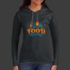 Ladies 100% Ring Spun Cotton Long Sleeve Hooded T Shirt Thumbnail