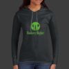 Ladies 100% Ring Spun Cotton Long Sleeve Hooded T Shirt Thumbnail