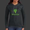 Ladies 100% Ring Spun Cotton Long Sleeve Hooded T Shirt Thumbnail