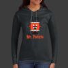 Ladies 100% Ring Spun Cotton Long Sleeve Hooded T Shirt Thumbnail