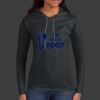 Ladies 100% Ring Spun Cotton Long Sleeve Hooded T Shirt Thumbnail