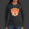 Ladies 100% Ring Spun Cotton Long Sleeve Hooded T Shirt Thumbnail