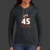 Ladies 100% Ring Spun Cotton Long Sleeve Hooded T Shirt Thumbnail