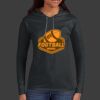 Ladies 100% Ring Spun Cotton Long Sleeve Hooded T Shirt Thumbnail