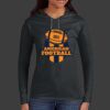Ladies 100% Ring Spun Cotton Long Sleeve Hooded T Shirt Thumbnail