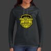 Ladies 100% Ring Spun Cotton Long Sleeve Hooded T Shirt Thumbnail
