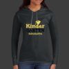 Ladies 100% Ring Spun Cotton Long Sleeve Hooded T Shirt Thumbnail