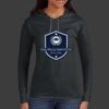 Ladies 100% Ring Spun Cotton Long Sleeve Hooded T Shirt Thumbnail
