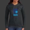 Ladies 100% Ring Spun Cotton Long Sleeve Hooded T Shirt Thumbnail