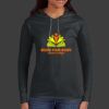 Ladies 100% Ring Spun Cotton Long Sleeve Hooded T Shirt Thumbnail