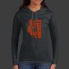 Ladies 100% Ring Spun Cotton Long Sleeve Hooded T Shirt Thumbnail