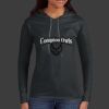 Ladies 100% Ring Spun Cotton Long Sleeve Hooded T Shirt Thumbnail
