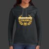 Ladies 100% Ring Spun Cotton Long Sleeve Hooded T Shirt Thumbnail