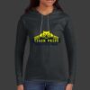 Ladies 100% Ring Spun Cotton Long Sleeve Hooded T Shirt Thumbnail