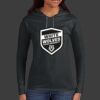 Ladies 100% Ring Spun Cotton Long Sleeve Hooded T Shirt Thumbnail