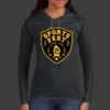 Ladies 100% Ring Spun Cotton Long Sleeve Hooded T Shirt Thumbnail