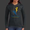 Ladies 100% Ring Spun Cotton Long Sleeve Hooded T Shirt Thumbnail