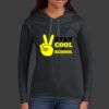 Ladies 100% Ring Spun Cotton Long Sleeve Hooded T Shirt Thumbnail