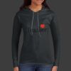 Ladies 100% Ring Spun Cotton Long Sleeve Hooded T Shirt Thumbnail