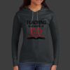 Ladies 100% Ring Spun Cotton Long Sleeve Hooded T Shirt Thumbnail